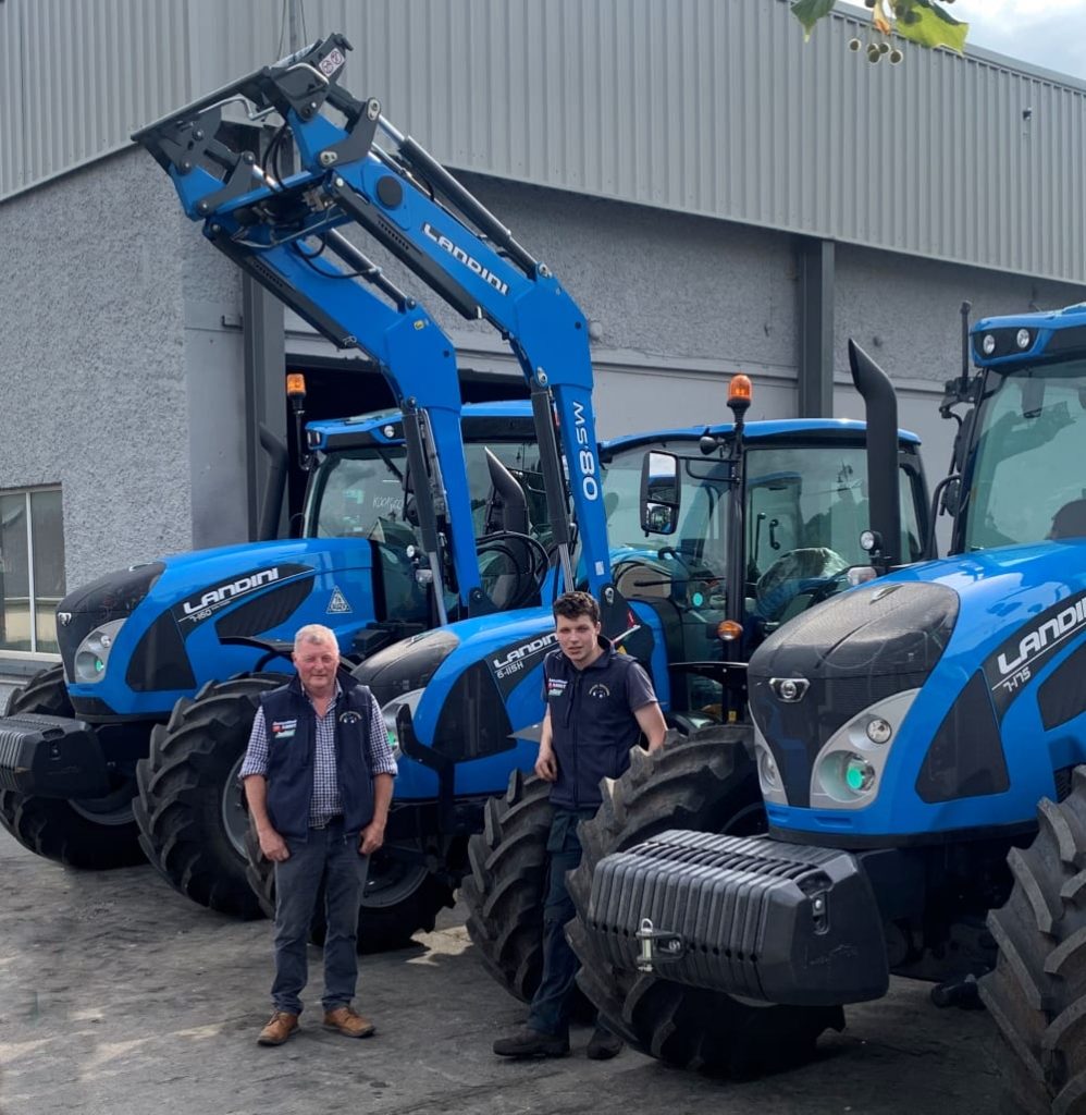 Pat and Cathal Brogan with Landini tractors.