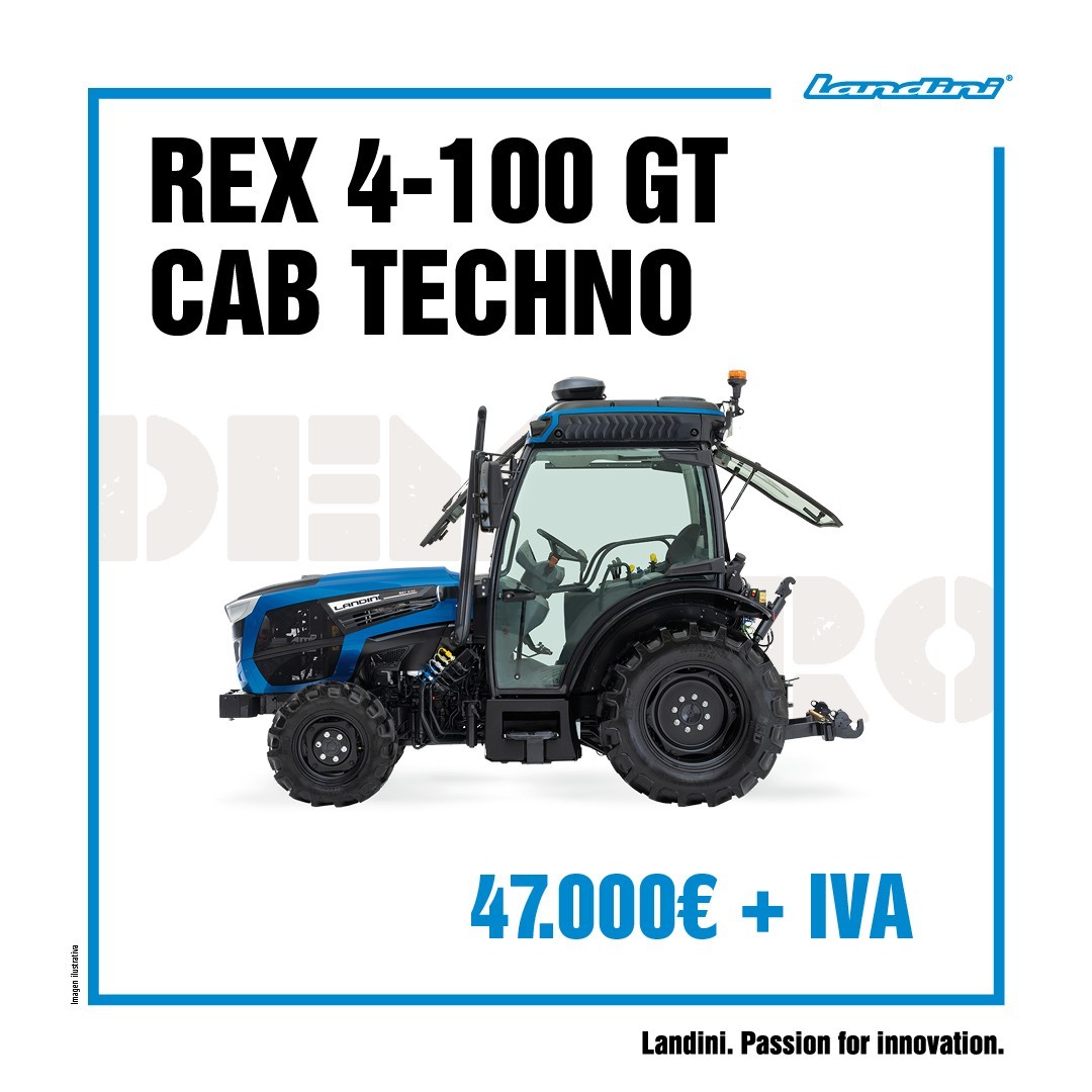 Promo REX 4-100 GT cabina TECHNO en DEMOAGRO