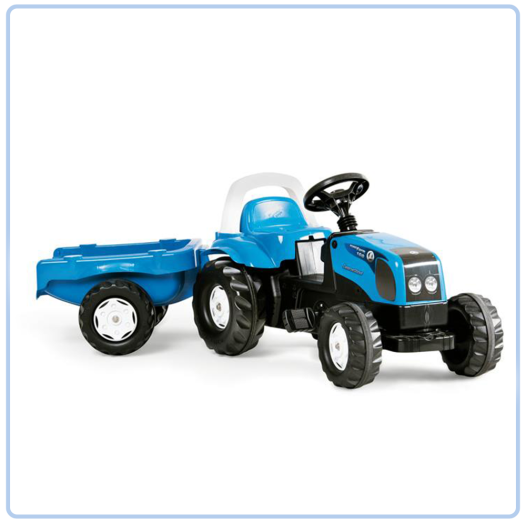 TRACTOR DE JUGUETE LANDINI CON REMOLQUE